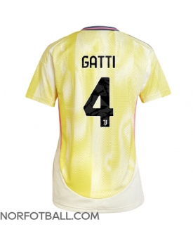 Billige Fotballdrakt Juventus Federico Gatti #4 Replika Bortedrakt Dame 2024-25 Kortermet